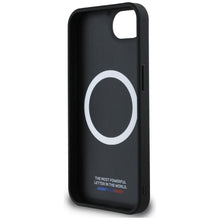 Заредете изображение във визуализатора на галерията – BMW case for IPHONE 16e (SE 4 2025) compatible with MagSafe BMHMPSE424PUOCSK (PU Oversized Stripes) black
