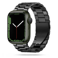 Заредете изображение във визуализатора на галерията – Tech-Protect Stainless Bracelet for Apple Watch 4 / 5 / 6 / 7 / 8 / 9 / SE / Ultra 1 / 2 (42/44/45/49 mm) - Black
