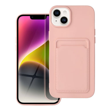 Гръб CARD за IPHONE 14 Plus розов