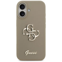 Заредете изображение във визуализатора на галерията – GUESS case for IPHONE 17 GUHCP17SSC4GSMW (Silicone W/ Big 4G Script) brown
