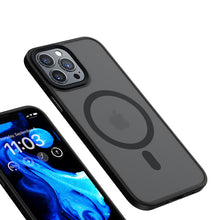 Заредете изображение във визуализатора на галерията – Benks Etui Magnetic Mist Metal Frame for Iphone 15 Plus black
