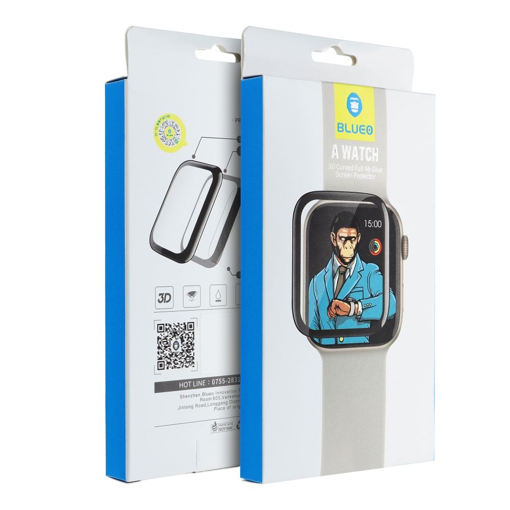 5D Mr. Monkey Glass - for Apple Watch 10 42MM black (Strong HD)