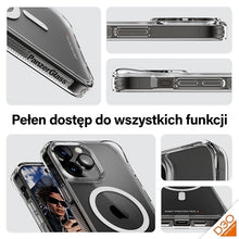 Заредете изображение във визуализатора на галерията – PanzerGlass HardCase with MagSafe with D3O and Military Grade Certified for iPhone 15 Pro Max - Transparent
