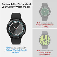 Заредете изображение във визуализатора на галерията – Spigen Glas.tR EZ Fit tempered glass for Samsung Galaxy Watch 6 Classic (43 mm) - 2 pcs.
