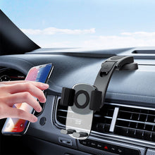 Заредете изображение във визуализатора на галерията – Car holder for mobile phone with windshield and dashboard mount BLUE STAR Long Neck Crystal black
