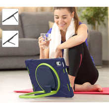 Заредете изображение във визуализатора на галерията – Tech-Protect X-Armor case for iPad 10.9" 2022 - navy blue and green
