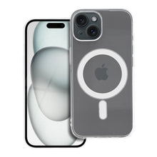 Заредете изображение във визуализатора на галерията – CLEAR Case 2 mm for IPHONE 15 compatible with MagSafe (camera protection) transparent
