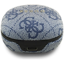 Заредете изображение във визуализатора на галерията – Wireless earphones TWS ENC Guess 4G Classic Metal Logo blue
