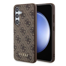 Заредете изображение във визуализатора на галерията – Guess 4G Metal Gold Logo case for Samsung Galaxy S24 - brown
