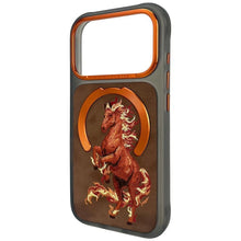 Заредете изображение във визуализатора на галерията – NIMMY case MAGNETIC FANTASY ANIMAL HORSE compatible with MagSafe for IPHONE 18 Pro Max/17 Pro Max orange
