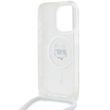Заредете изображение във визуализатора на галерията – Karl Lagerfeld IML Choupette Head &amp; Cord MagSafe case for iPhone 15 Pro - transparent
