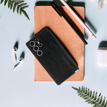 Заредете изображение във визуализатора на галерията – Razor Leather Book Case for Samsung Galaxy A15 4G/5G black
