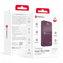 Заредете изображение във визуализатора на галерията – Powerbank compatible with MagSafe Forcell F-Energy SuperSlim F10K8 QC4.0 PD3.0 15W 10000 mAh cherry
