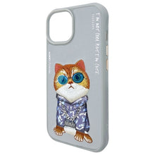 Заредете изображение във визуализатора на галерията – NIMMY case GLASSES COOL CAT for IPHONE 15 gray
