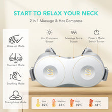 Заредете изображение във визуализатора на галерията – SKG H7-E neck massager with compress and red light - white

