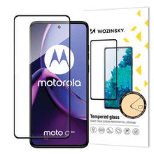 Заредете изображение във визуализатора на галерията – Wozinsky Tempered glass Full Glue for Motorola Moto G84 full screen with frame - black
