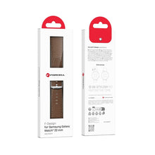 Заредете изображение във визуализатора на галерията – FORCELL F-DESIGN FS21 eco leather strap for SAMSUNG Watch 22 mm brown

