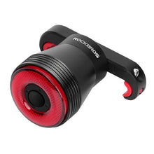 Заредете изображение във визуализатора на галерията – Rockbros Q5 rear bicycle light with intelligent stop system - black

