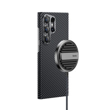 Заредете изображение във визуализатора на галерията – Benks Etui Magnetic Armor Air Kevlar 600D for Samsung Galaxy S24 Ultra black
