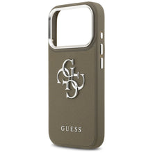 Заредете изображение във визуализатора на галерията – GUESS case for IPHONE 17 Pro compatible with MagSafe GUHCP17LPG4SMCEW (Grained PU W/ Big 4G Classic Logo) brown
