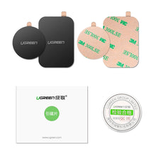 Заредете изображение във визуализатора на галерията – Ugreen LP123 60410 round/rectangular metal plates for magnetic phone holders - black (2 pcs)
