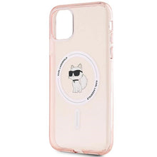 Заредете изображение във визуализатора на галерията – Karl Lagerfeld IML Choupette MagSafe case for iPhone 11 / Xr - pink
