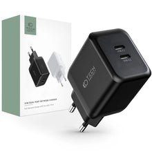 Заредете изображение във визуализатора на галерията – Tech-Protect C35W-2 mains charger 2x USB-C PD 35W - black
