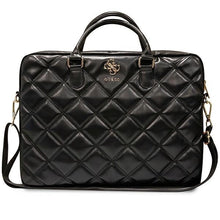 Заредете изображение във визуализатора на галерията – Guess 4G Quilted bag for a 16" laptop - black
