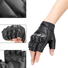 Заредете изображение във визуализатора на галерията – Rockbros 16220006005 XXL leather motorcycle gloves - black
