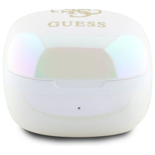 Заредете изображение във визуализатора на галерията – GUESS wireless earphones bluetooth TWS GUTWSJ144ESH (Mini Iridescent 4G Printed Logo) white
