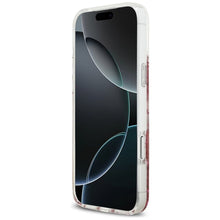 Заредете изображение във визуализатора на галерията – GUESS case for IPHONE 17 Pro Max compatible with MagSafe GUHMP17XRGRGEP (Resin Bottom Glitter) pink
