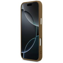 Заредете изображение във визуализатора на галерията – GUESS case for IPHONE 17 Pro Max compatible with MagSafe GUHMP17XPSDTSCMW (PU W/ Triangle Logo) brown
