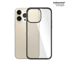 Заредете изображение във визуализатора на галерията – PanzerGlass ClearCase antibacterial case for iPhone 14 Pro Max - transparent and black
