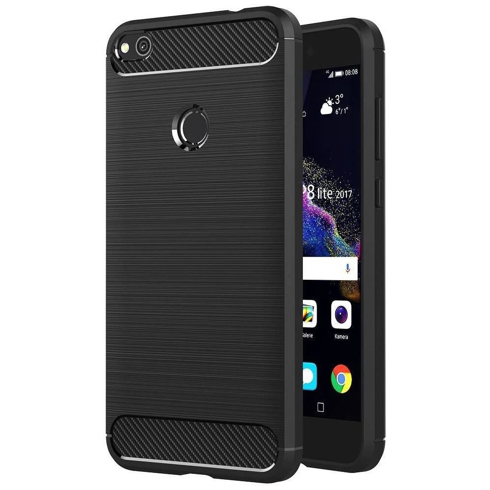 Гръб CARBON за HUAWEI P8 LITE 2017 / P9 LITE 2017 черен