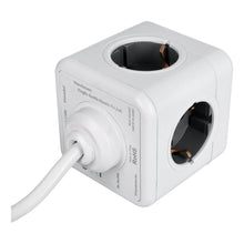 Заредете изображение във визуализатора на галерията – Power strip cube 5 sockets max 3680W with 1,4m power cable E03 white
