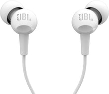 Заредете изображение във визуализатора на галерията – Wire earphones Jack 3,5 mm JBL C100Si white
