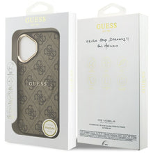 Заредете изображение във визуализатора на галерията – GUESS case for IPHONE 17 compatible with MagSafe GUHMP17SP4MSEGCW (PU 4G W/ Classic) brown

