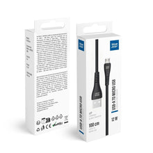 Заредете изображение във визуализатора на галерията – Cable USB A to Micro USB Blue Star 2A 12W 1 m PJ-DG3-A black
