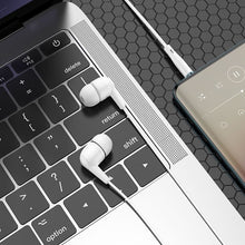 Заредете изображение във визуализатора на галерията – Wire earphones USB C Hoco M97 white
