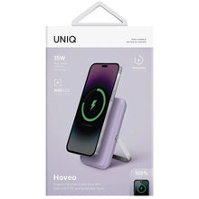 Заредете изображение във визуализатора на галерията – Powerbank Uniq Hoveo magnetic 5000mAh USB-C 20W PD - purple
