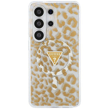 Заредете изображение във визуализатора на галерията – GUESS case for SAMSUNG S26 Ultra GUHMS26LHLEGTGLW (Magnetic IML Leopard Print Triangle) brown
