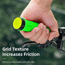 Заредете изображение във визуализатора на галерията – Rockbros 40720007005 bicycle grips with reflector - green
