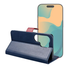 Заредете изображение във визуализатора на галерията – Flip case for Samsung S26 FE Split Book navy and red
