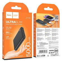 Заредете изображение във визуализатора на галерията – HOCO powerbank 5000 mAh 2A J115 black
