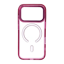 Заредете изображение във визуализатора на галерията – Case for iPhone 18 Pro / 17 Pro Frame Clear Hybrid Mag Cover compatible with MagSafe dark cherry
