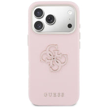 Заредете изображение във визуализатора на галерията – GUESS case for IPHONE 17 Pro Max GUHCP17X5PS4RGGP (PU FW Resin Logo) pink
