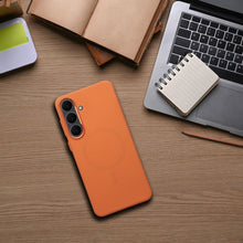 Заредете изображение във визуализатора на галерията – Case KEVLAR compatible with MagSafe for SAMSUNG S25 FE cosmic orange
