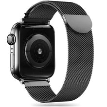 Заредете изображение във визуализатора на галерията – Tech-Protect MilaneseBand for Apple Watch 4 / 5 / 6 / 7 / 8 / 9 / SE (38/40/41 mm) - black
