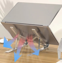 Заредете изображение във визуализатора на галерията – Stand regulated for laptop ART P24 aluminium
