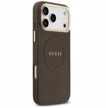 Заредете изображение във визуализатора на галерията – GUESS case for IPHONE 17 Pro Max compatible with MagSafe GUHMP17XPSAMSECW (PU W/ Peony Hot Stamp) brown
